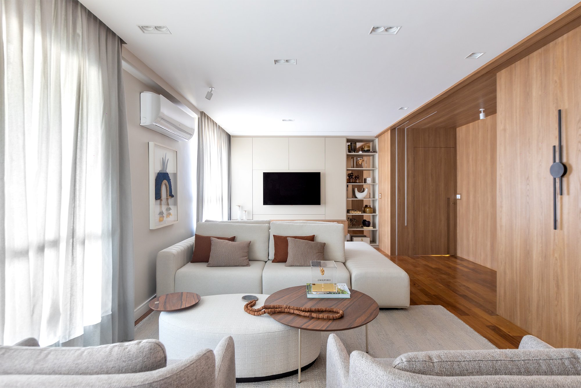 Apartamento Volare, Salas integradas com painel, foto 19