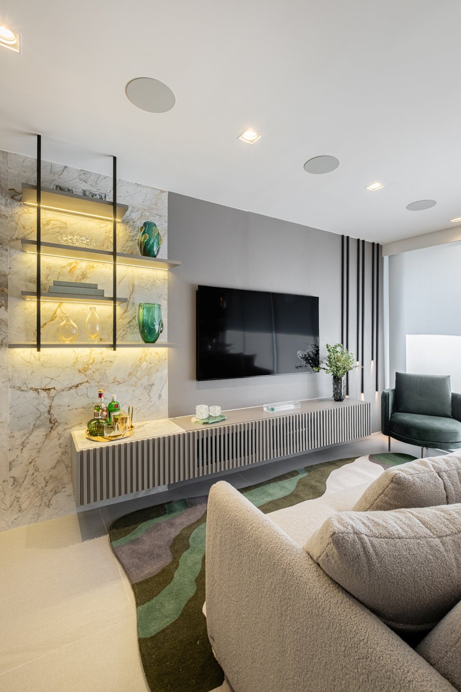 Apartamento W, Tons de verde e mármore, foto 14